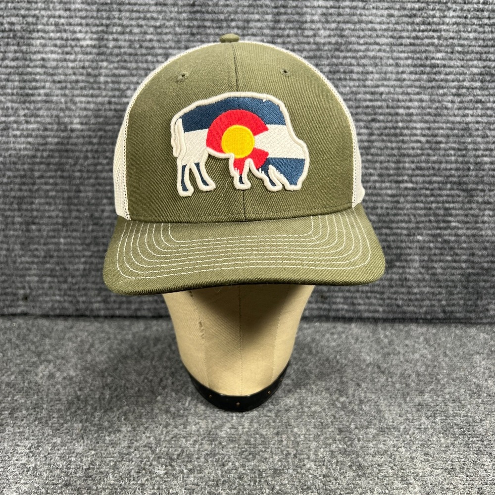 Buffalo Colorado Hat Cap Mens Green Snap Back Mesh Trucker Local Crowns Casual